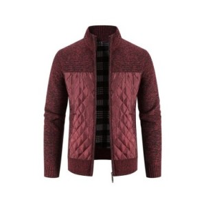 Suéter con capucha para hombre, Chaqueta de punto a cuadros de alta calidad, abrigo de invierno a la moda, ropa exterior masculi