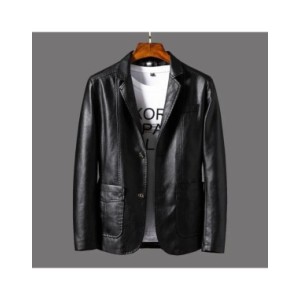 Chaqueta de cuero para hombre, traje Delgado, primavera y otoño