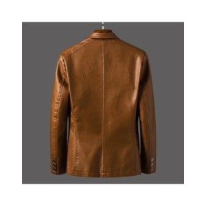 Chaqueta de cuero para hombre, traje Delgado, primavera y otoño