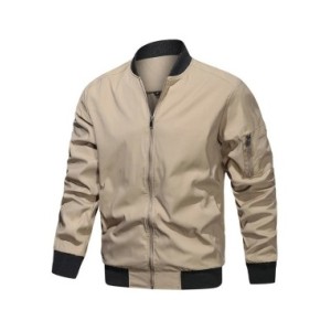 Chaqueta Bomber ligera de otoño para hombre, abrigo de béisbol de trabajo universitario de vuelo informal, talla de EE. UU., Pri