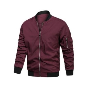 Chaqueta Bomber ligera de otoño para hombre, abrigo de béisbol de trabajo universitario de vuelo informal, talla de EE. UU., Pri