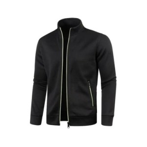 Chaqueta Bomber Premium para hombre, abrigo de invierno con cuello levantado, protección del cuello, sudadera elástica cómoda co