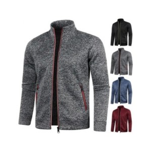 Chaqueta Bomber Premium para hombre, abrigo de invierno con cuello levantado, protección del cuello, sudadera elástica cómoda co