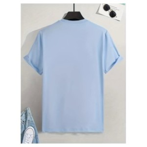 Camiseta de manga corta 100 de algodón para hombre, Camiseta holgada de París