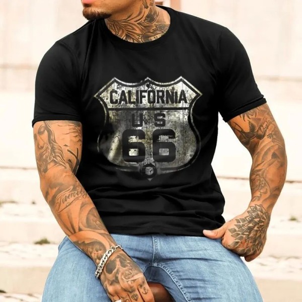 Camiseta Vintage para hombre, ropa informal de manga corta con estampado 3D, estilo Hip Hop americano, talla grande, diseño 66, 