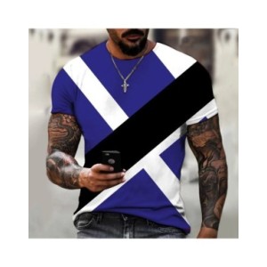 Camiseta con estampado 3D para hombre, camisa de cuello redondo de gran tamaño, holgada, informal, estilo Simple, Color blanco y