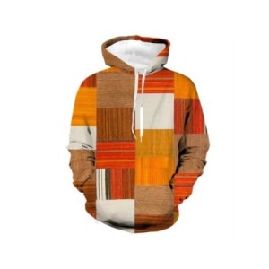 Jersey de manga larga con estampado a cuadros 3d para hombre, ropa de calle, suéter con capucha de gran tamaño, Sudadera con cap