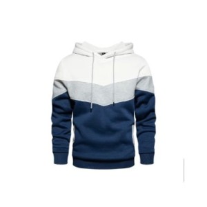 Sudadera con capucha de retazos para hombre, ropa deportiva informal para exteriores, Sudadera con capucha térmica de forro pola