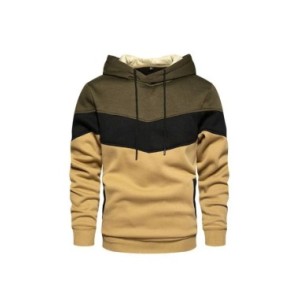 Sudadera con capucha de retazos para hombre, ropa deportiva informal para exteriores, Sudadera con capucha térmica de forro pola