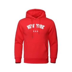 Sudadera con capucha para hombre, Jersey holgado de manga larga con estampado de la ciudad de los EE. UU., Nueva YORK, informal,