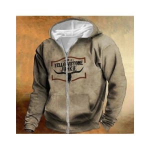 Sudaderas con capucha Vintage con cremallera para hombres, estampado Harajuku, manga larga, moda urbana, ropa de gran tamaño, Su