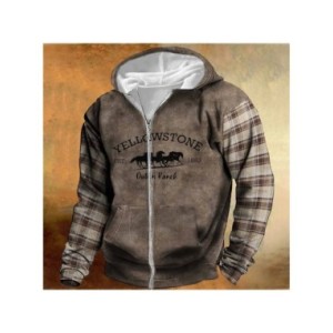 Sudaderas con capucha Vintage con cremallera para hombres, estampado Harajuku, manga larga, moda urbana, ropa de gran tamaño, Su