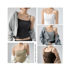 Camiseta básica sin mangas para mujer, Lisa camisola con tirantes finos, ajustada, de punto, venta al por mayor, Verano