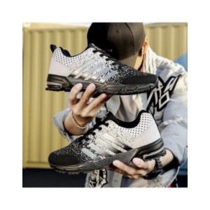 Zapatillas de correr clásicas transpirables para hombre, zapatos de malla cómodos y ligeros para exteriores, zapatillas sin cord