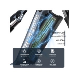 Shengmilo MX05 Bicicleta Eléctrica 1000W Bafang Fat Bike Potente Bicicleta Electrica Montañade 48V17.5AH Batería de Litio Extraí