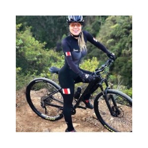 XAMA-ropa de ciclismo para mujer, traje de triatlón, pantalones de manga larga, de una pieza licra, Gel 20D, primavera y otoño