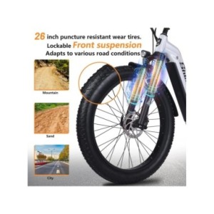 Shengmilo MX06 Bicicleta Eléctrica 1000W Bafang Fat Bike Potente Bicicleta Electrica Montañade 48V17.5AH Batería de Litio Extraí