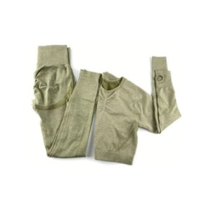 Conjunto de Yoga sin costuras para mujer, ropa deportiva de entrenamiento, Top corto de manga larga, Leggings de cintura alta, t