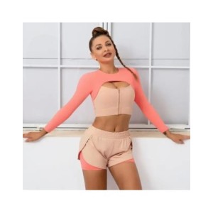 Cloud Hide-Conjunto de Yoga con cremallera para mujer, ropa deportiva Sexy para gimnasio, Fitness, pantalones de Yoga, Leggings,