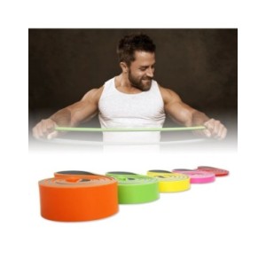 Bandas de resistencia de doble Color para ejercicios de estiramiento, banda asistida de goma Unisex, para Fitness, gimnasio