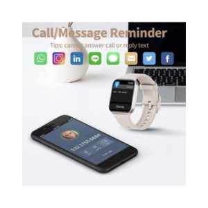 Reloj inteligente para hombre y mujer, accesorio de pulsera resistente al agua con control del ritmo cardíaco y de la presión sa