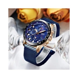 LIGE-reloj de oro rosa de lujo para mujer, pulsera deportiva de cuarzo, resistente al agua, novedad