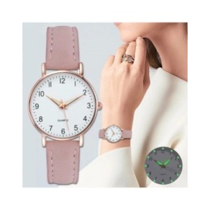 Reloj de pulsera con correa de cuero para mujer, cronógrafo sencillo de cuarzo con esfera pequeña, informal, a la moda, novedad