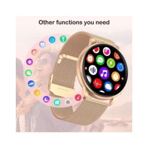 Reloj inteligente con Bluetooth para hombre y mujer, pulsera de acero con Dial personalizado, seguimiento de actividad deportiva