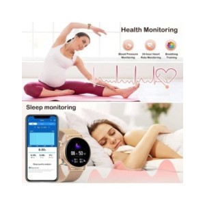 Reloj inteligente con Bluetooth para hombre y mujer, pulsera de acero con Dial personalizado, seguimiento de actividad deportiva