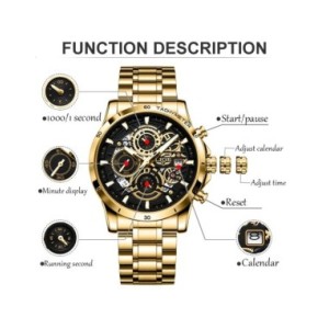 LIGE-Reloj de pulsera de cuarzo para mujer, accesorio deportivo de lujo, de acero creativo, color dorado, a la moda