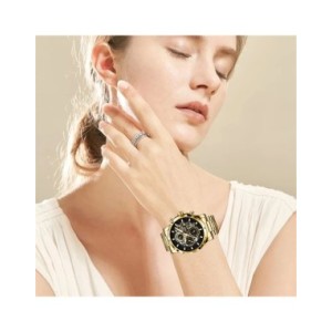 LIGE-Reloj de pulsera de cuarzo para mujer, accesorio deportivo de lujo, de acero creativo, color dorado, a la moda