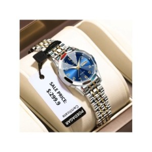 POEDAGAR-Reloj de pulsera de lujo para mujer, cronógrafo de cuarzo resistente al agua, luminoso, con fecha, de acero inoxidable