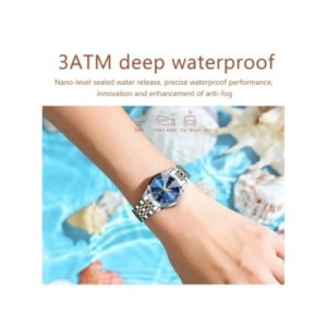 POEDAGAR-Reloj de pulsera de lujo para mujer, cronógrafo de cuarzo resistente al agua, luminoso, con fecha, de acero inoxidable