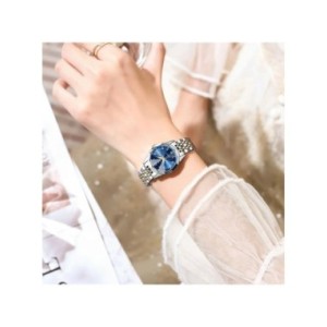 POEDAGAR-Reloj de pulsera de lujo para mujer, cronógrafo de cuarzo resistente al agua, luminoso, con fecha, de acero inoxidable