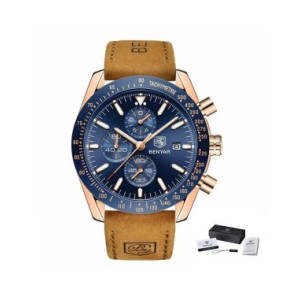 BENYAR- Relojes de marca de lujo para hombre, reloj masculino con correa de silicona, resistente al agua, de cuarzo, cronógrafo 