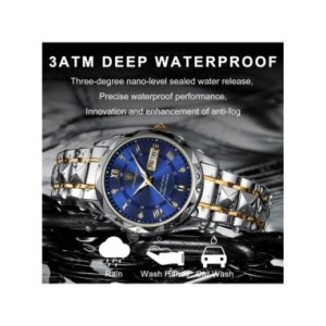 POEDAGAR-reloj de pulsera de lujo para hombre, cronógrafo de cuarzo, de acero inoxidable, luminoso, resistente al agua, con fech