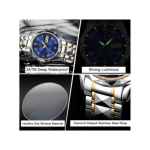 POEDAGAR-reloj de pulsera de lujo para hombre, cronógrafo de cuarzo, de acero inoxidable, luminoso, resistente al agua, con fech