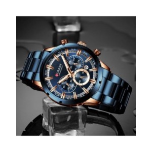 CURREN Reloj Lujoso para Hombre, Marca Superior, Cuarzo, Deportivo, Reloj Masculino, Acero Original, Impermeable, Cronógrafo de 