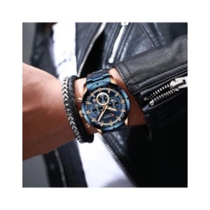 CURREN Reloj Lujoso para Hombre, Marca Superior, Cuarzo, Deportivo, Reloj Masculino, Acero Original, Impermeable, Cronógrafo de 