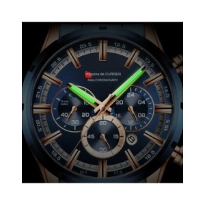 CURREN Reloj Lujoso para Hombre, Marca Superior, Cuarzo, Deportivo, Reloj Masculino, Acero Original, Impermeable, Cronógrafo de 