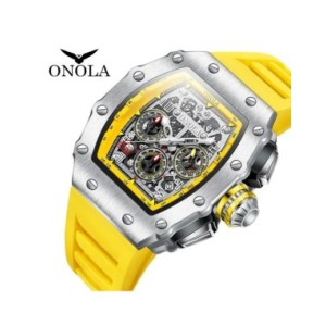 ONOLA-Reloj de pulsera de lujo para hombre, cronógrafo multifunción, deportivo, resistente al agua, luminoso, informal, de cuarz