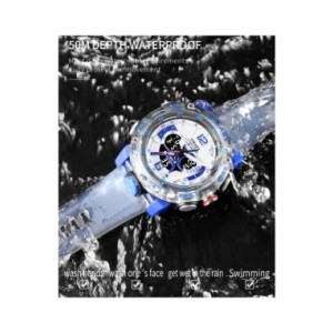 SMAEL-reloj deportivo para hombre, cronómetro analógico de cuarzo con pantalla Digital LED, resistente al agua, color verde y na