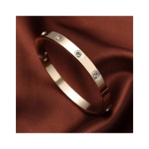 Pulseras de acero inoxidable, brazaletes para mujer, brazaletes para mujer, amor dorado, cristal, boda, regalos de joyería de lu