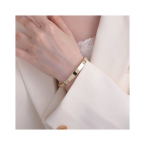 Pulseras de acero inoxidable, brazaletes para mujer, brazaletes para mujer, amor dorado, cristal, boda, regalos de joyería de lu