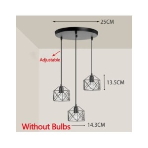 Lámpara colgante Led ajustable para techo, luminaria Industrial con jaula de Metal, iluminación para comedor de isla