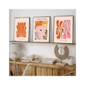 Arte de pared abstracto de Henri Matisse, póster de color de mercado de flores, pintura de lienzo botánico naranja, decoración n