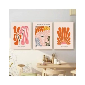 Arte de pared abstracto de Henri Matisse, póster de color de mercado de flores, pintura de lienzo botánico naranja, decoración n