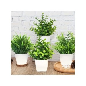 Escena de Planta Artificial en maceta para decoración del hogar, estante de escritorio, oficina, mesa, paisaje, bonsái, sala de 