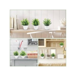 Escena de Planta Artificial en maceta para decoración del hogar, estante de escritorio, oficina, mesa, paisaje, bonsái, sala de 