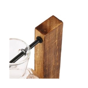 Macetero de escritorio de vidrio creativo, florero de bombilla, soporte de madera, contenedor de plantas hidropónicas, jarrones 